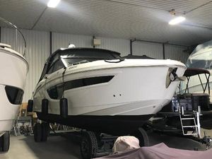 Cruisers Yachts 38 GLS 2023 Cruisers Yachts 38 GLS in indoor storage, showcasing sleek design and modern features.