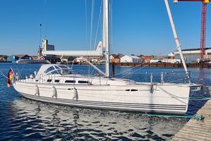 X-Yachts Xc 42 Sailing yacht X-Yachts Xc 42, 2012 model, docked in a marina under clear blue skies.