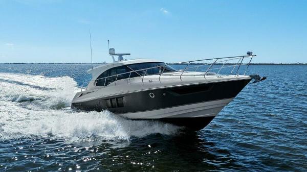 Cruisers Yachts 45 Cantius 2018 Cruisers Yachts 45 Cantius cruising on open water under clear skies.