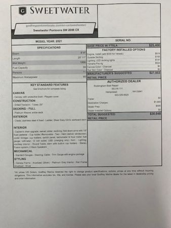 21 Sweetwater Sw 86 Cx Hampstead New Hampshire Boats Com