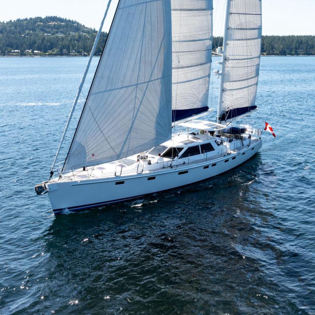 Chuck Paine Bermuda Series Ketch Port Bow Under Sail