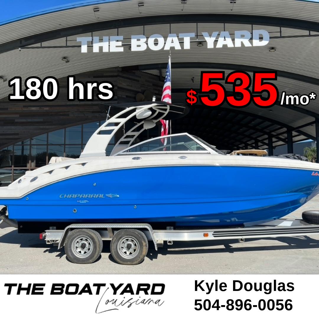 Chaparral 244 SUNESTA XTREME SURF 2018 Chaparral 244 Sunesta Xtreme boat, 180 hours, $535/month, at The Boat Yard Louisiana.