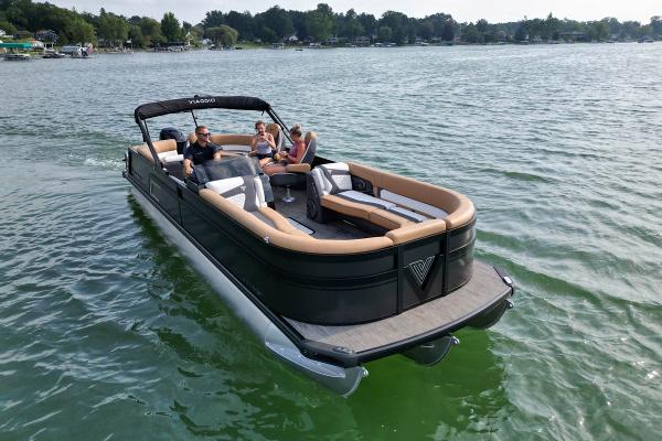NEW DELEWARE INFLATEABLE FISHING PONTOON BOAT