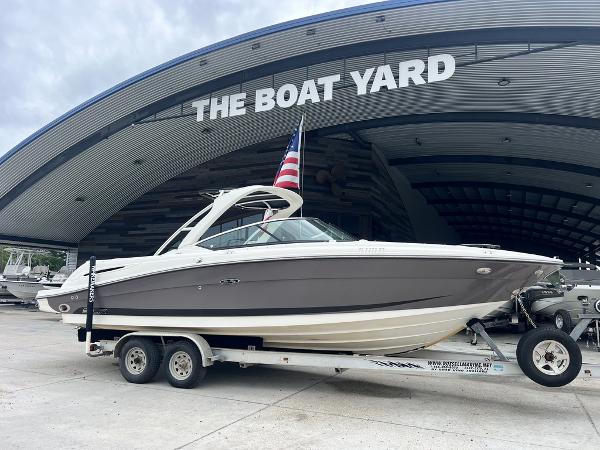 Sea Ray 270 SLX 2008 Sea Ray 270 SLX boat on trailer at The Boat Yard.