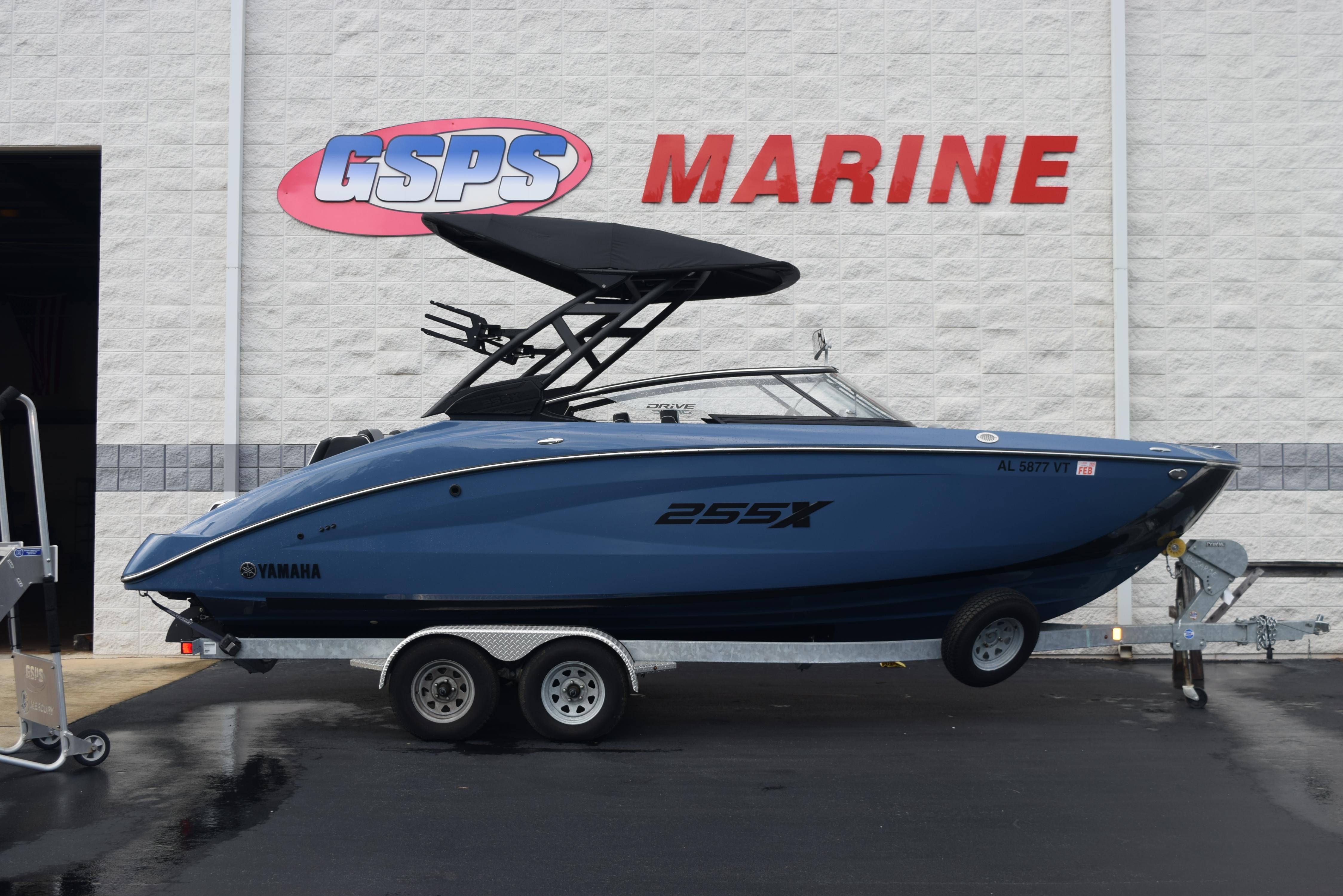 Yamaha Boats 255XD 2023 Yamaha Boats 255XD on trailer at GSPS Marine dealership.