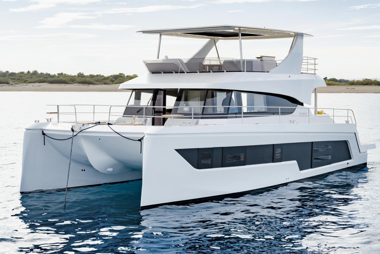 Aventura 56 MY Aventura 56 MY 2026 yacht on calm water, showcasing sleek design and modern features.