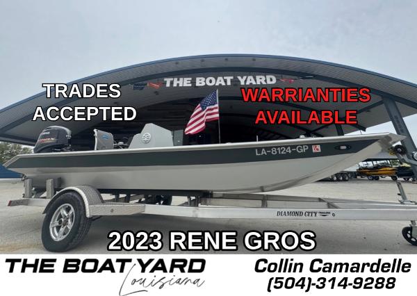 Custom Rene Gros 20 CC 2023 Rene Gros 20 CC boat on trailer at The Boat Yard, trades accepted, warranties available.
