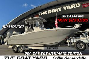 Sea Cat 262 Ultimate Edition 2023 Sea Cat 262 Ultimate Edition boat on trailer, priced at $239,995, 52 hours used.