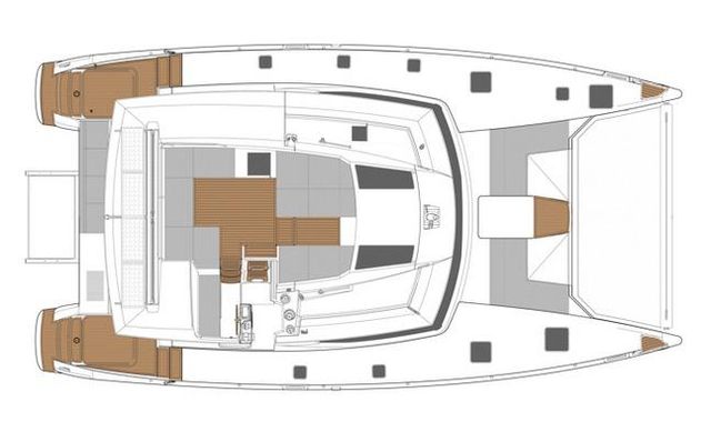 Manufacturer Provided Image: Fountaine Pajot SABA 50 Flybridge Layout Plan