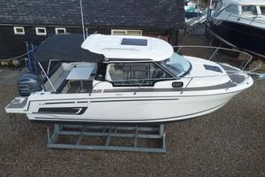 Jeanneau Merry Fisher 795 Serie 2 2022 Jeanneau Merry Fisher 795 Serie 2 boat on display, side view.