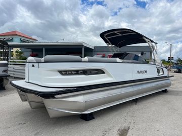 2026 Avalon 2785 Excalibur LTD Windshield Quad Lounger, Tri toon, Mercury 400hp V-10