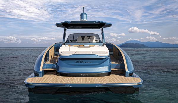 Solaris Power 52 open 2025 Solaris Power 52 Open luxury yacht on serene waters