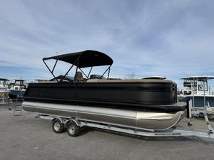 Viaggio Lago X 24 U Viaggio Lago X 24 U pontoon boat, 2026 model, on trailer.
