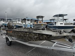 Excel Viper F4 1751 VIPER ALUMINUM TRAILER 2026 Excel Viper F4 boat on aluminum trailer, parked outdoors.