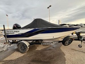 Crestliner 1750 Super Hawk WT JS 2025 Crestliner 1750 Super Hawk WT JS boat on trailer, covered, parked outdoors.