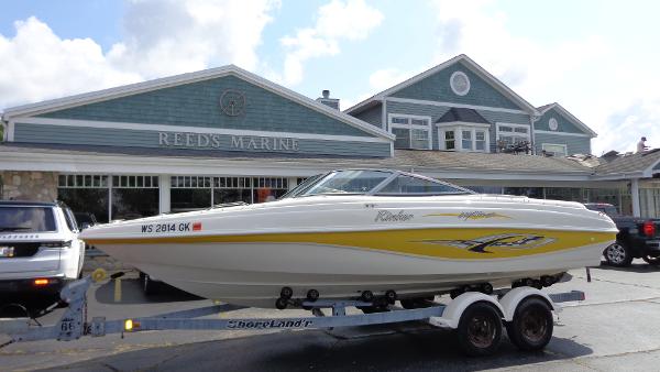 Rinker 212 Captiva Bowrider 2002 Rinker 212 Captiva Bowrider on trailer at Reeds Marine.