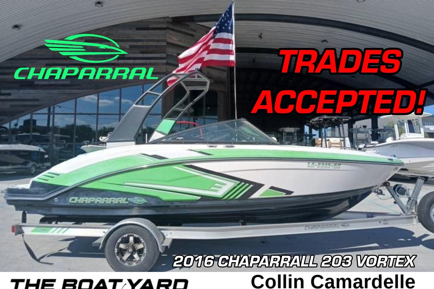 Chaparral Vortex 203 VR 2016 Chaparral Vortex 203 VR boat with American flag, trades accepted.