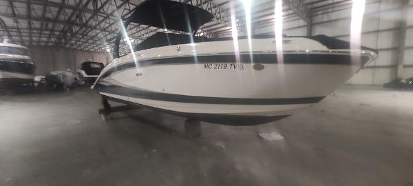 Sea Ray 270 Sundeck 2016 Sea Ray 270 Sundeck boat in indoor storage facility.