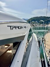 Fairline Targa 45 GT 2020 Fairline Targa 45 GT yacht docked in scenic marina.