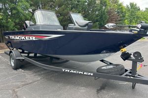 Tracker Pro Guide V-175 WT 2025 Tracker Pro Guide V-175 WT boat on trailer, parked outdoors.