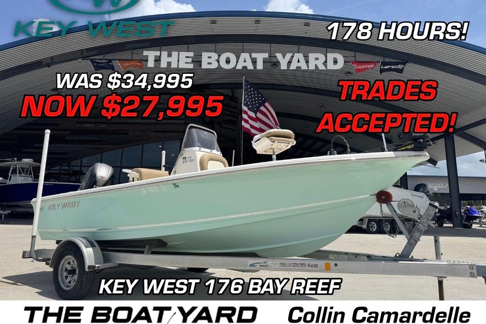 Key West 176 Bay Reef 2018 Key West 176 Bay Reef boat for sale, priced at $27,995, 178 hours, trades accepted.