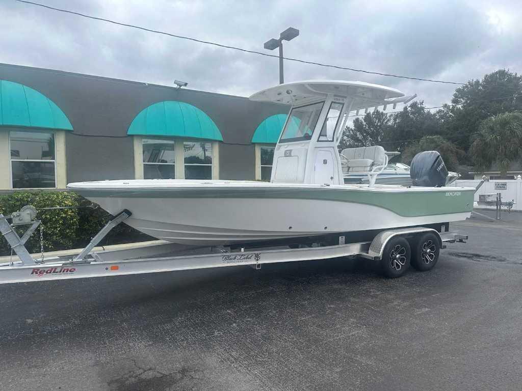 Sea Fox Sea Fox 251 Bay 2024 Sea Fox 251 Bay boat on a trailer in a parking lot.