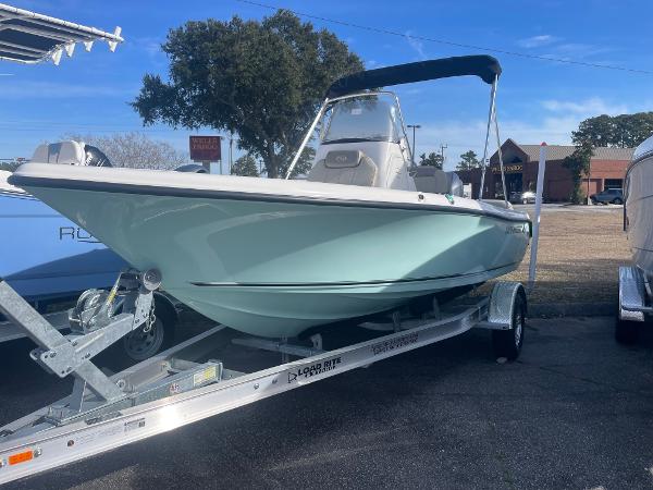 Key West 189 FS 2024 Key West 189 FS boat on trailer, light blue hull, parked outdoors.