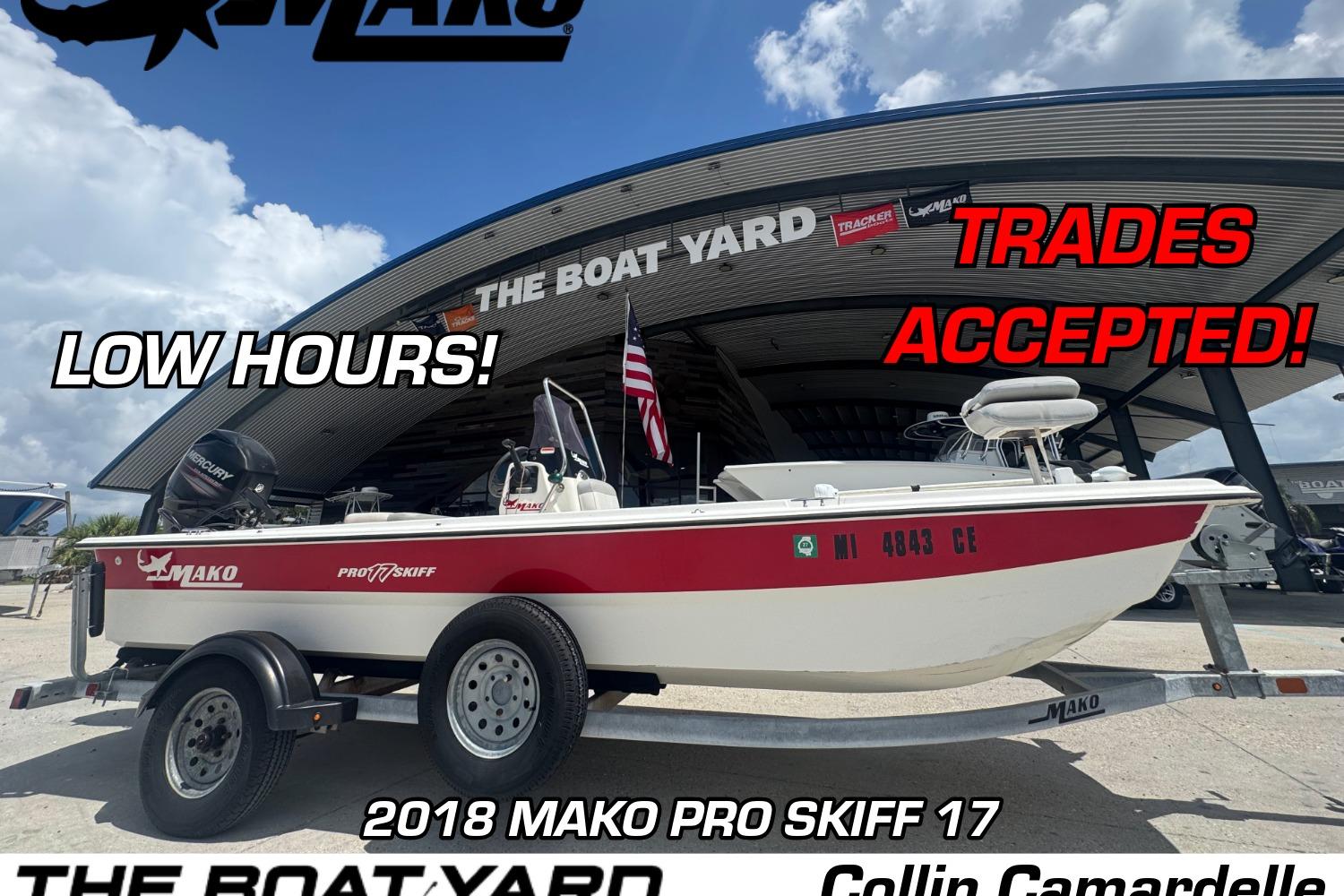 Mako Pro Skiff 17 CC 2018 Mako Pro Skiff 17 CC boat on trailer, low hours, trades accepted.