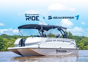 Paradigm Damascus 266 Surf 2025 Paradigm Damascus 266 Surf boat with Seakeeper Ride and Seakeeper 1 technology on a sunny day.