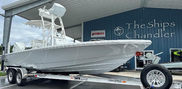 Pathfinder 2600 HPS 2025 Pathfinder 2600 HPS boat on trailer at The Ships Chandler dealership.