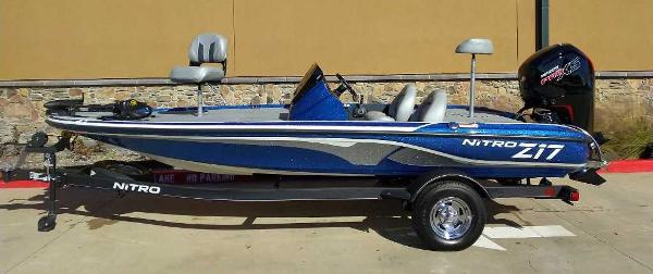 Nitro Z17 2024 Nitro Z17 fishing boat on trailer.