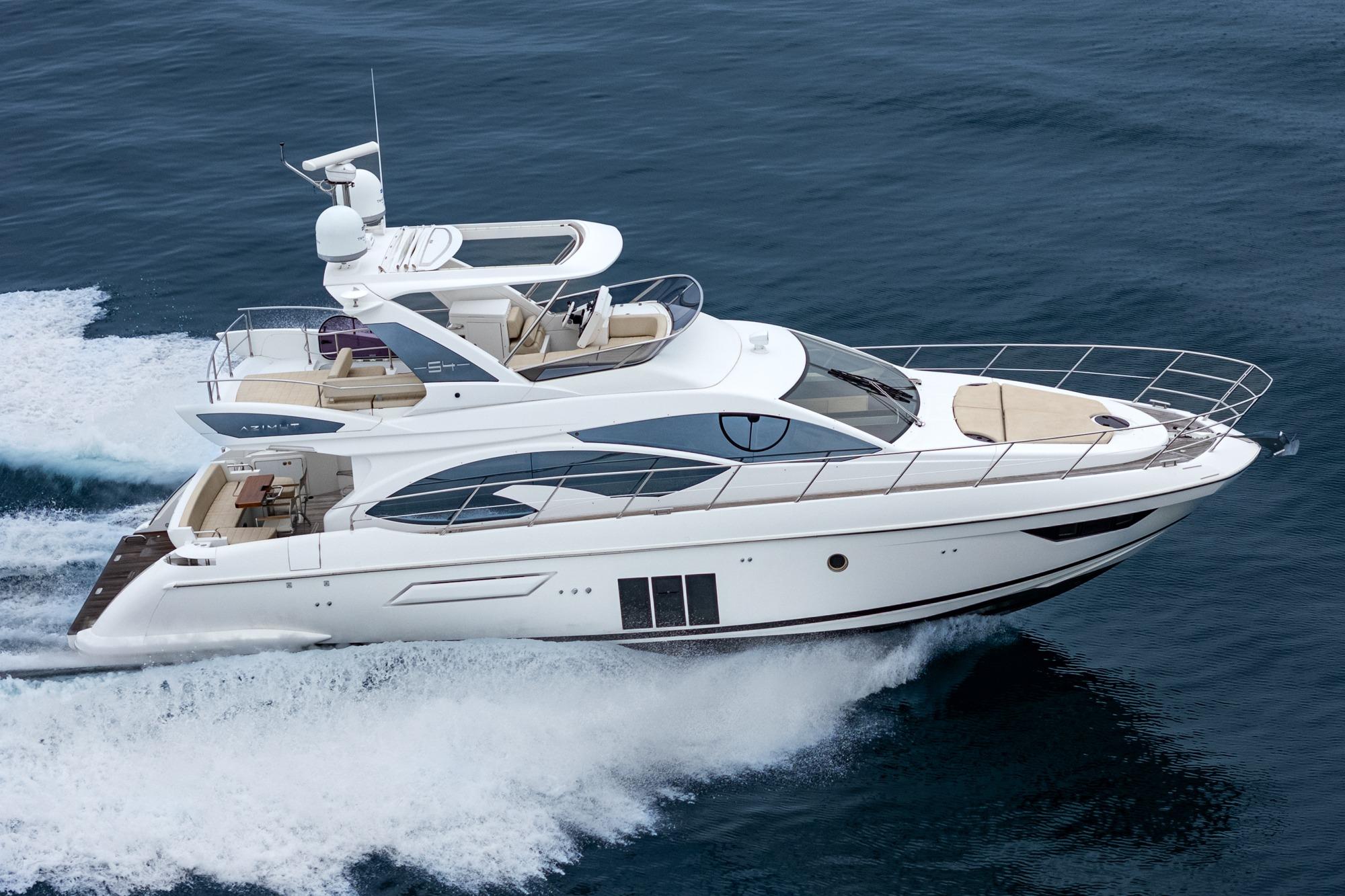 Azimut 54 Flybridge 2017 Azimut 54 Flybridge yacht cruising on open water.