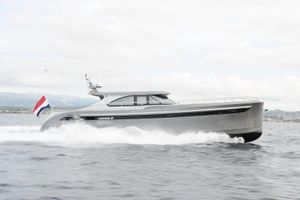 Steeler 52s Steeler 52s 2018 yacht cruising on open water with a flag displayed.