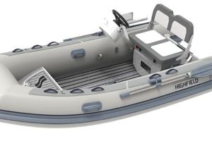 Highfield CL310 FCT 2026 Highfield CL310 FCT inflatable boat with seating and steering console.