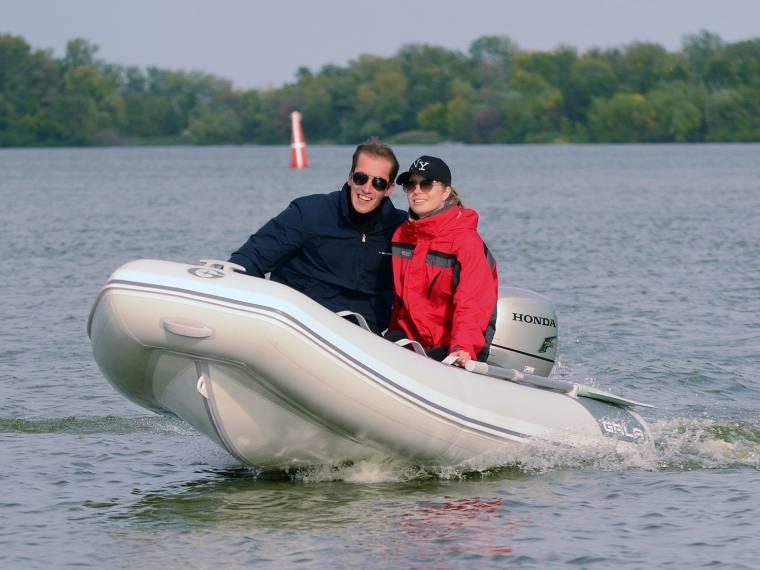 Gala GALA A 300D Couple enjoying a ride on a 2025 Gala GALA A 300D inflatable boat.