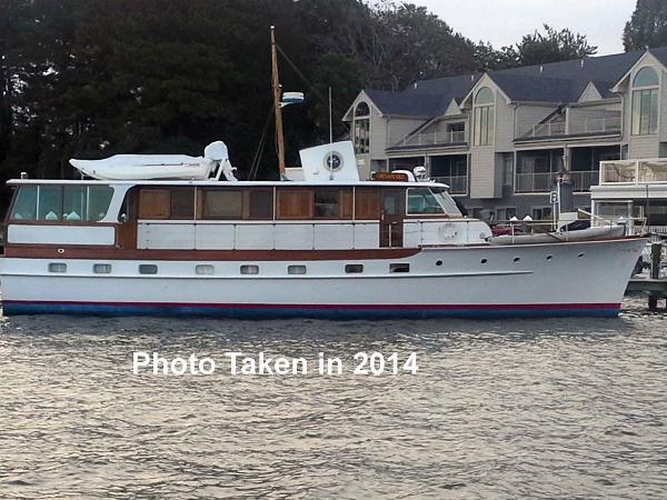 Trumpy Houseboat Profile Shot Taken in 2014