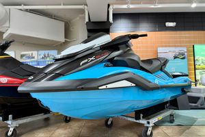 Yamaha WaveRunner FX SVHO 2025 Yamaha WaveRunner FX SVHO in showroom, featuring sleek blue and black design.