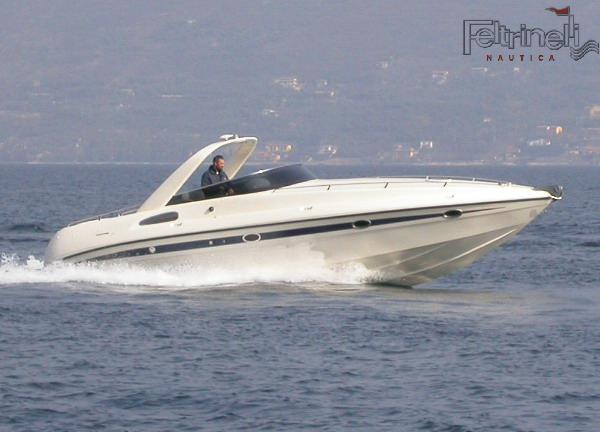 Mostes 32.9 2000 Mostes 32.9 speedboat cruising on open water.