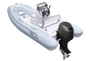 AB Inflatables Oceanus 13 VST 2024 AB Inflatables Oceanus 13 VST boat with outboard motor, sleek design.
