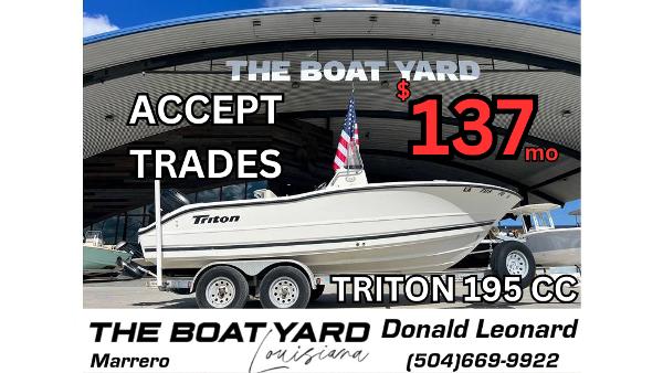 Triton 195 CC 2007 Triton 195 CC boat for sale, $137/month, accepts trades, The Boat Yard, Marrero, Louisiana.