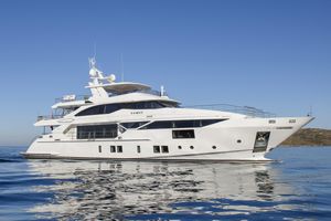 Benetti Fast 125 Luxury 2019 Benetti Fast 125 yacht cruising on calm blue waters.