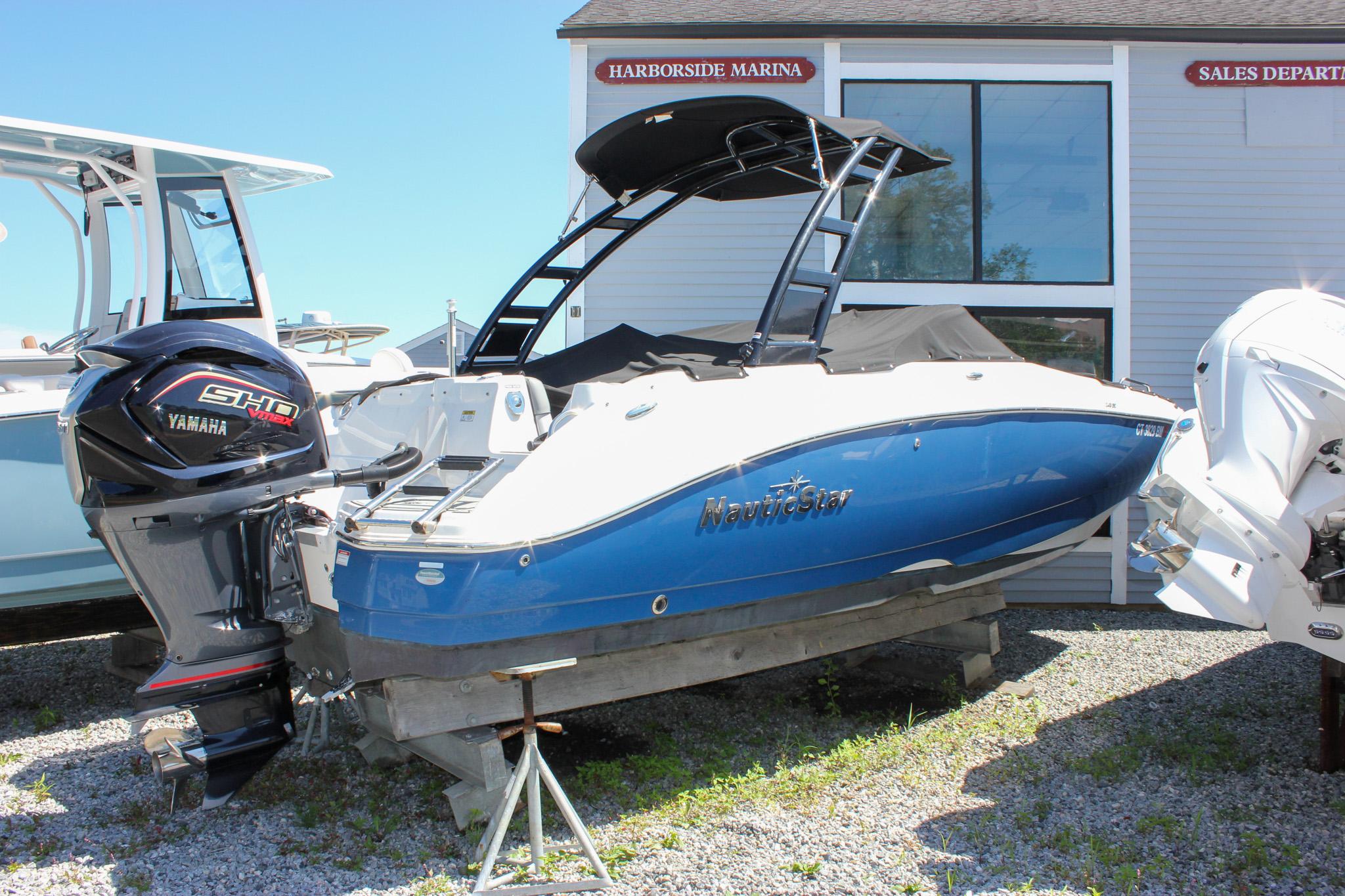NauticStar 243 DC 2022 NauticStar 243 DC boat with Yamaha engine at Harborside Marina.