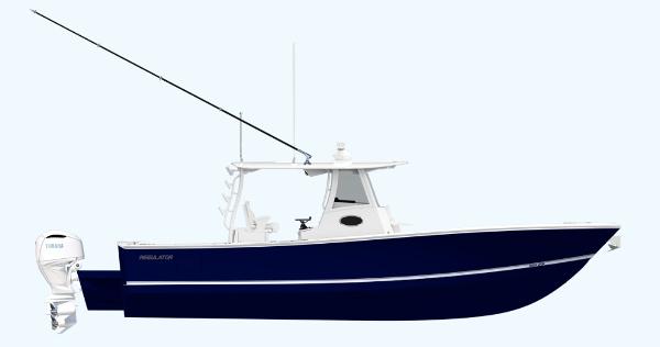 Regulator 35 Mock-Up of stock boat 