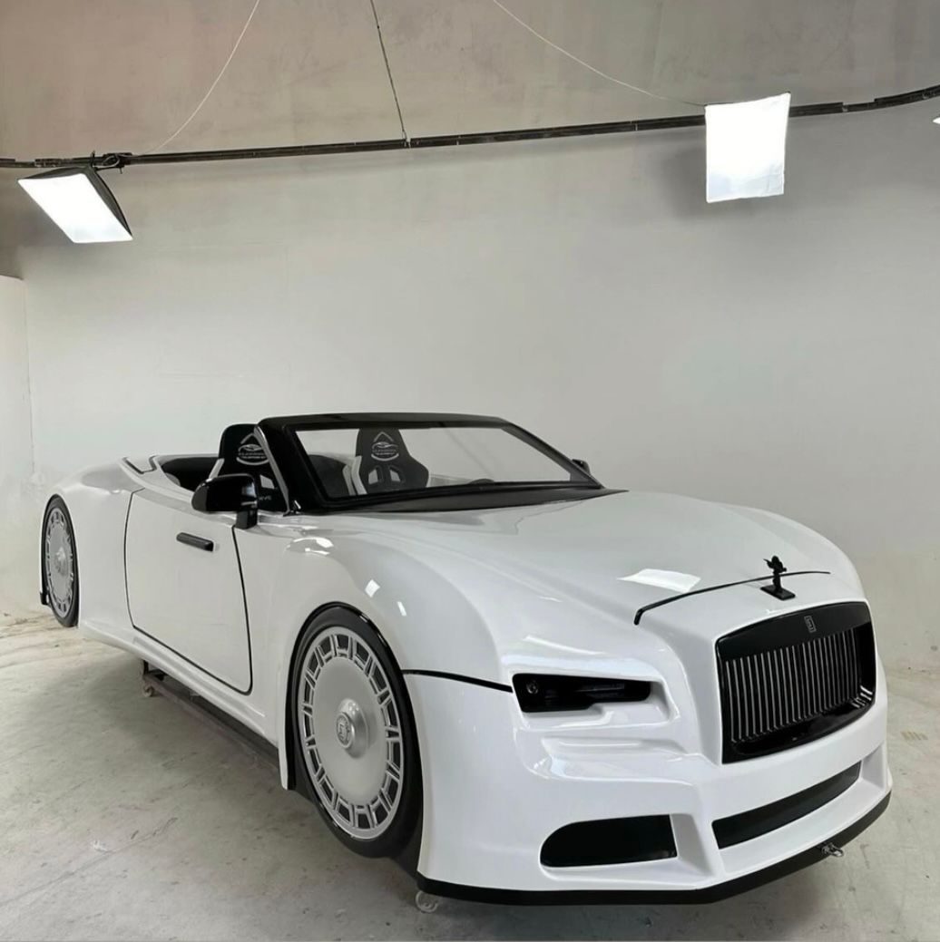 Watercraft JetCar Futuristic 2025 Watercraft JetCar in sleek white design, showcased in a modern studio setting.