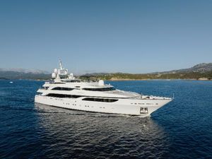 Benetti 233 Luxury Benetti 233 yacht cruising on open sea, 2006 model.