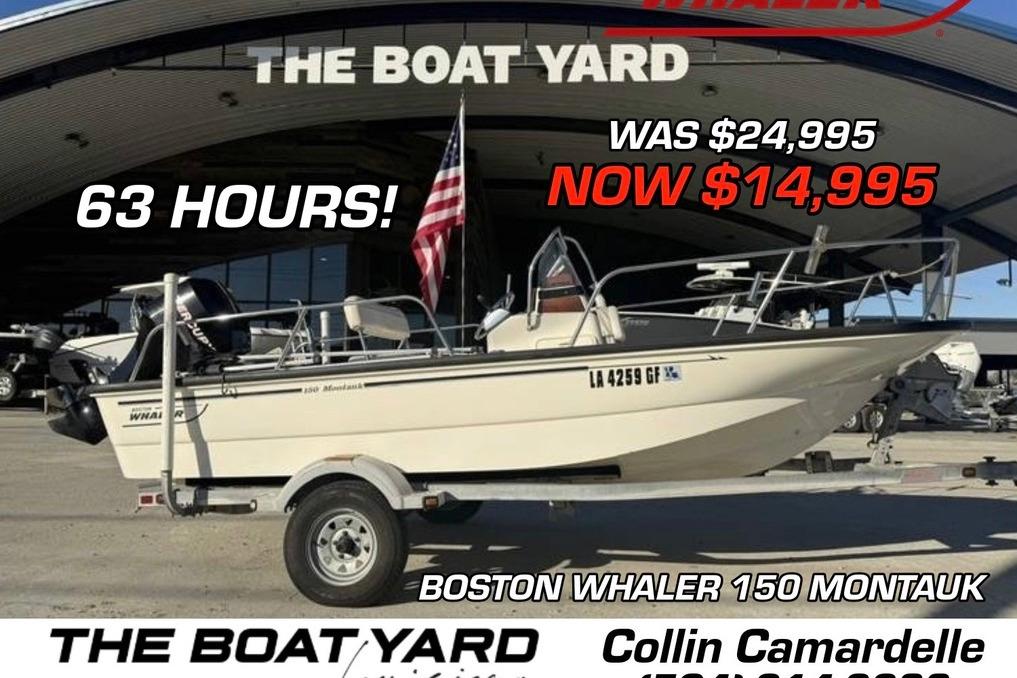 Boston Whaler 150 Montauk 2007 Boston Whaler 150 Montauk boat for sale, 63 hours, discounted to $14,995.