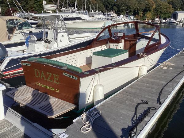 Mackenzie Cuttyhunk 2024 MacKenzie Cuttyhunk boat docked in marina, Old Saybrook, CT.