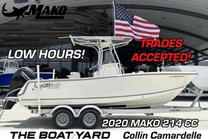 Mako 214 Center Console 2020 Mako 214 CC boat on trailer, American flag, low hours, trades accepted.