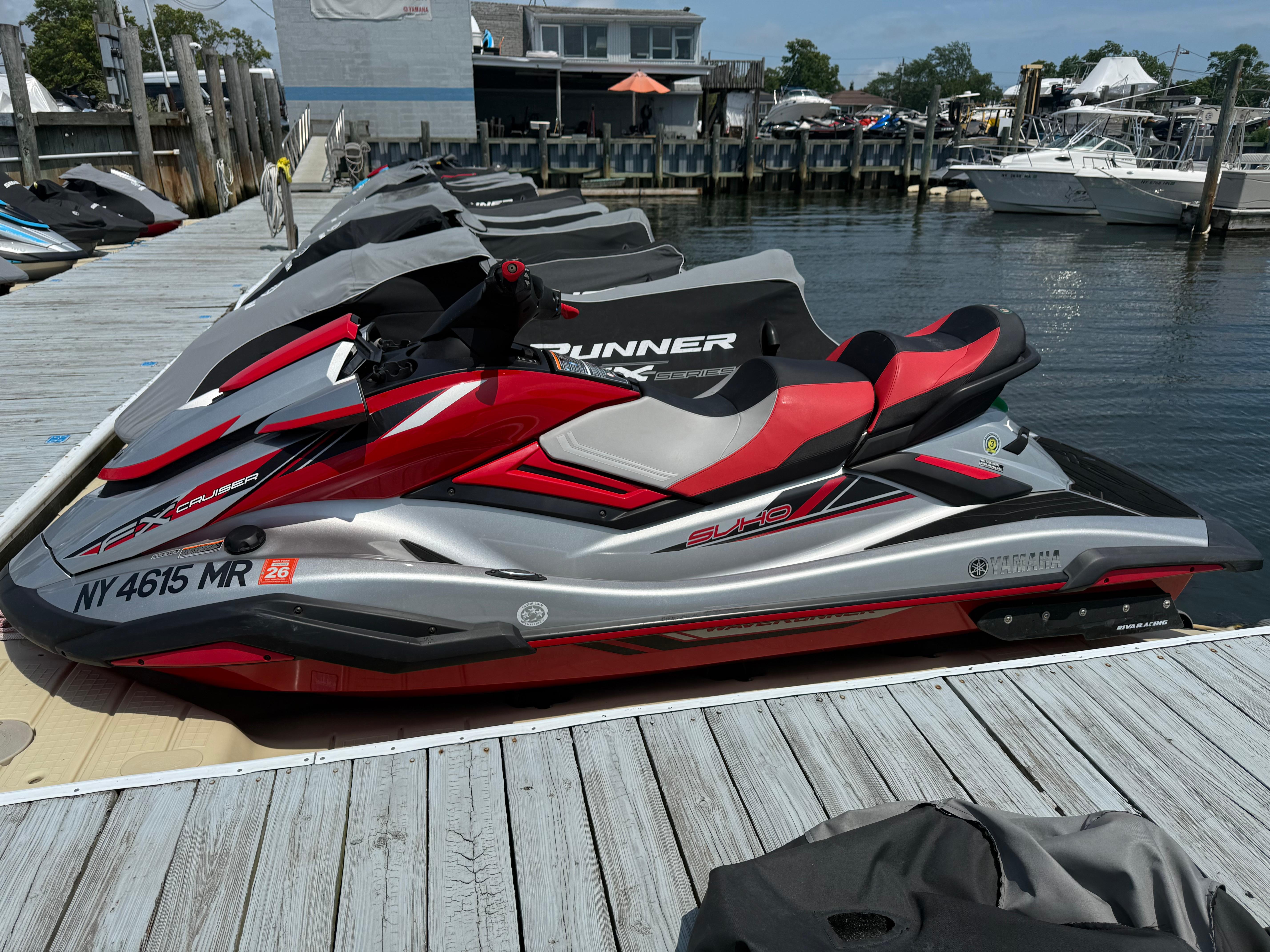Yamaha WaveRunner FX Cruiser SVHO 2020 Yamaha WaveRunner FX Cruiser SVHO jet ski docked at marina.