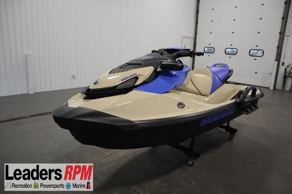 Sea-Doo Wake™ 170 iBR and iDF 2025 Sea-Doo Wake™ 170 iBR and iDF jet ski in showroom.